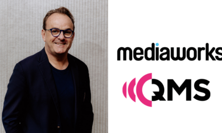john o'neill with the mediaworks and QMS logos