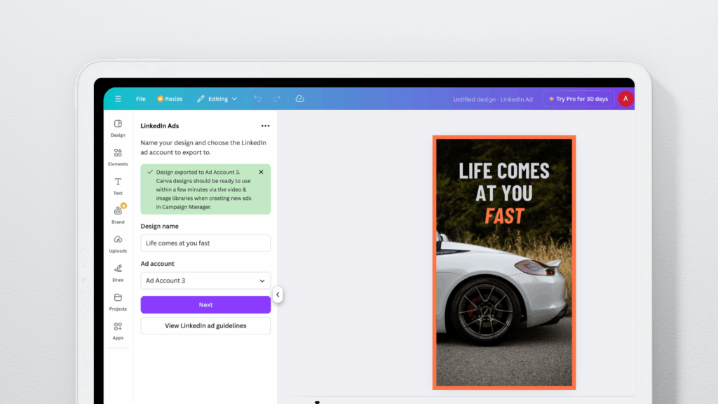 CC25 - LinkedIn Ads App
