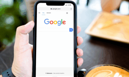 Phone with Google on