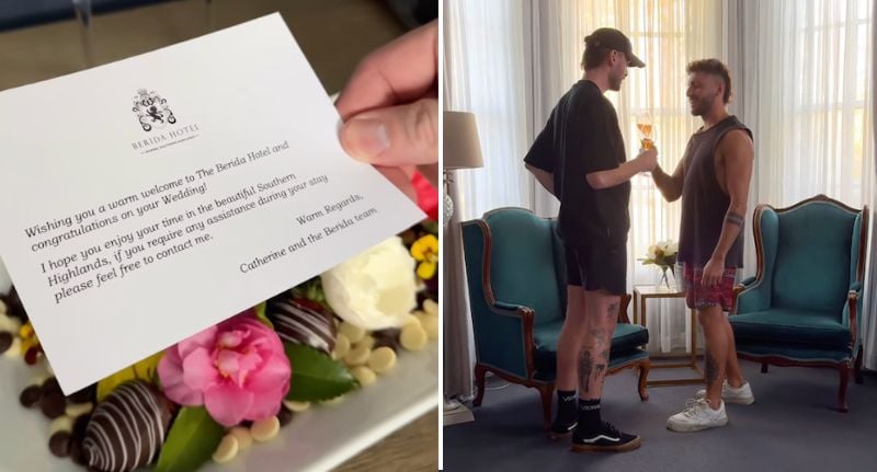 The Berida Hotel took care of the pair's honeymoon stay in exchange for social media posts