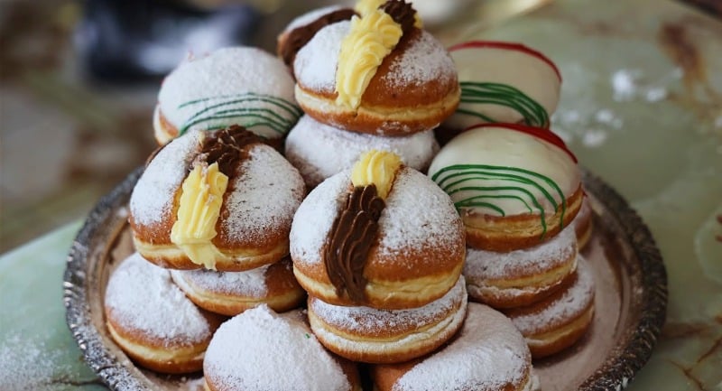 The Sooshi Mango Double Hazelnut Tiramisu Donut and Sooshi Mango Choc & Vanilla Cannoli Donut