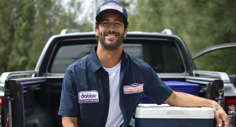Daniel Ricciardo with Dabble