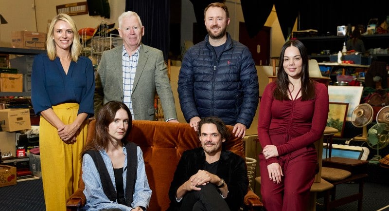L-R Front: Rikki Lea Bestall, CEO Screenwest, John Driscoll, Board Chair Screenwest, Hamish Lewis Head of Scripted Warner Bros. International Television Production Australia, Lana Greenhalgh Director of Scripted Originals Foxtel Group. FrontBonnie Moir, Director, Ben Young, Director and Executive Producer. Photo credit: Liang Xu