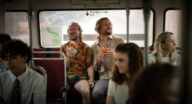 L-R: Oscar Redding as Reynolds and George Mason as Brenden Abbott. Photo credit John Platt.
