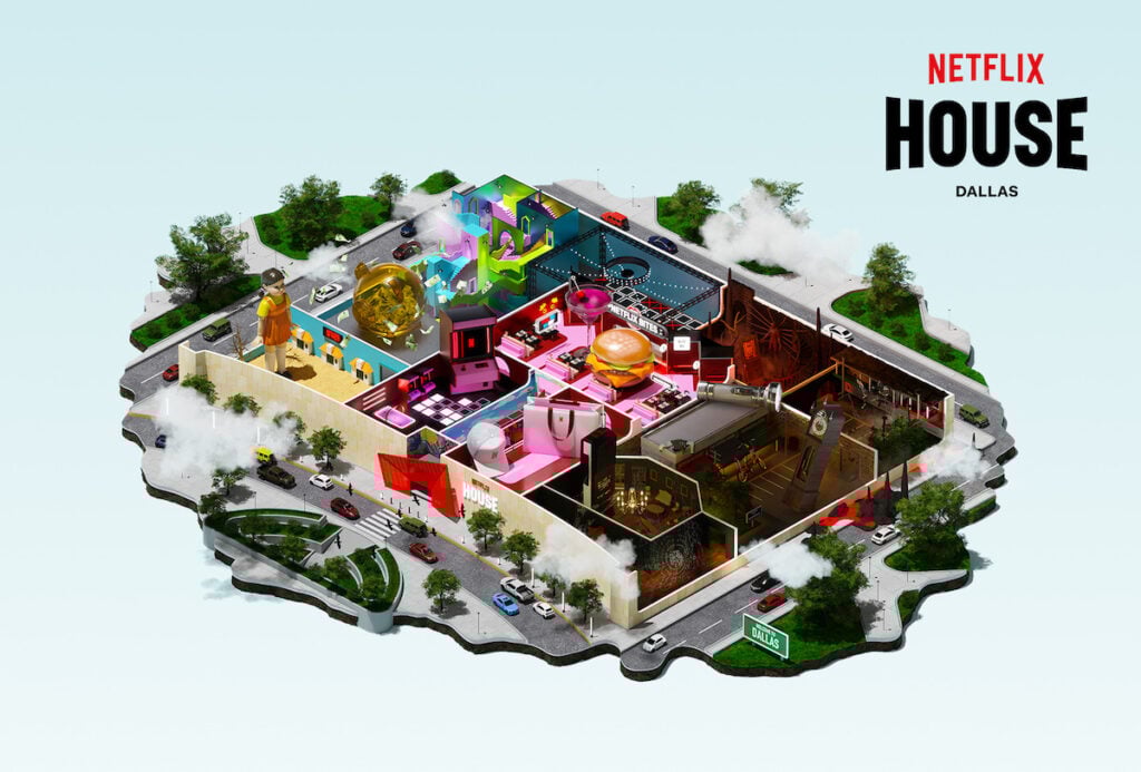 Netflix House Dallas map