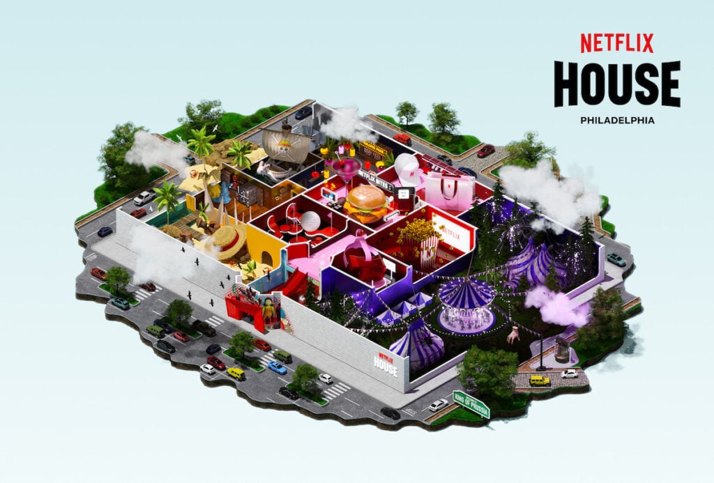 Map of the Netflix House Philadelphia location