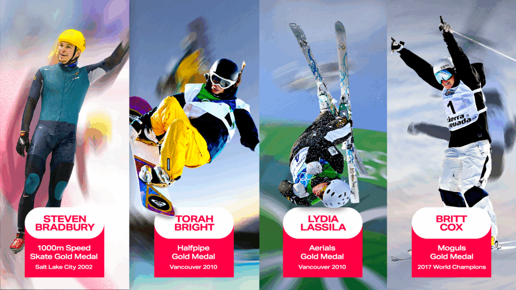 Compilation image of Nine athlete commentators