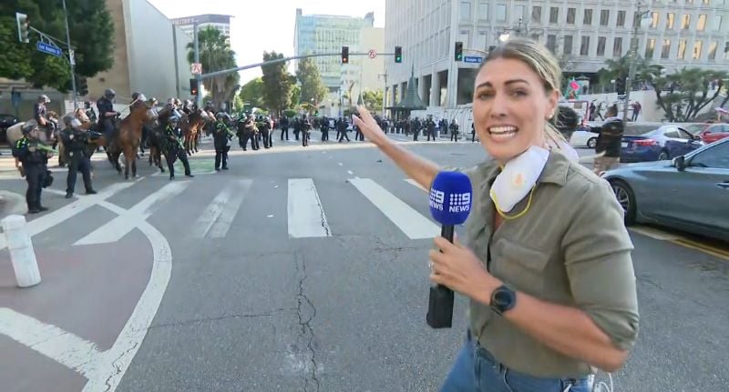 Lauren Tomasi on the scene of the LA Protests