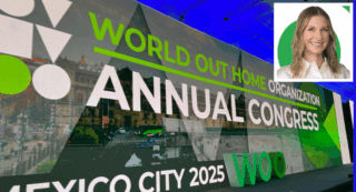 Woo signage and Elizabeth McIntyre