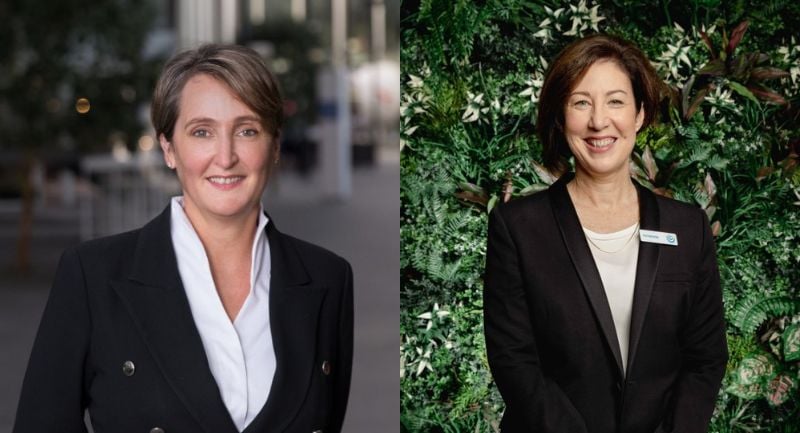 Vanessa Hudson, CEO of Qantas, & Amanda Bardwell, CEO of Woolworths