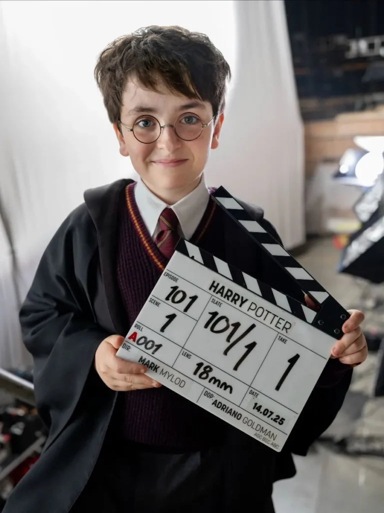 Dominic McLaughlin in costume as Harry Potter