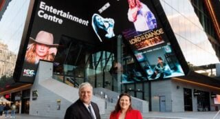 ICC Sydney CEO Adam Mather-Brown and Deputy CEO Beverley Parker