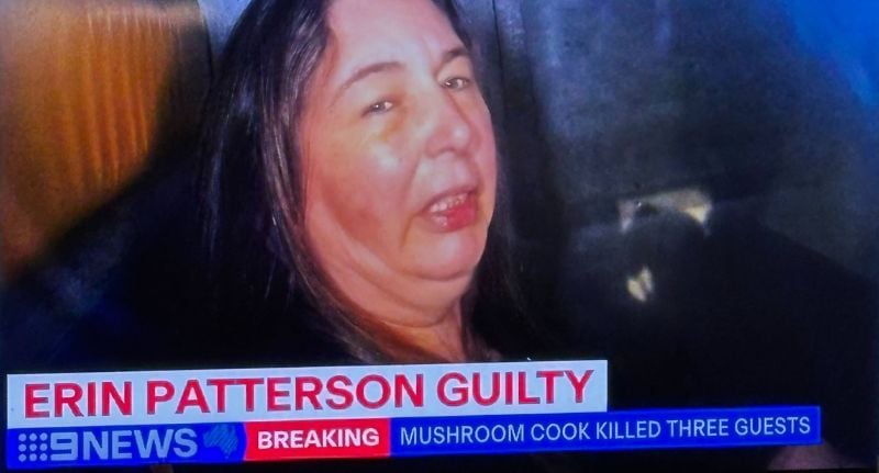 Nine scored an early coup, broadcasting the most recent photo of Patterson, which was apparently taken of her inside a police van. Source: Nine