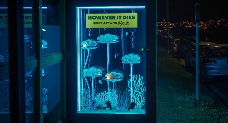 MobileMuster combines OOH, Social and Art in recycling campaign with Enigma (1)