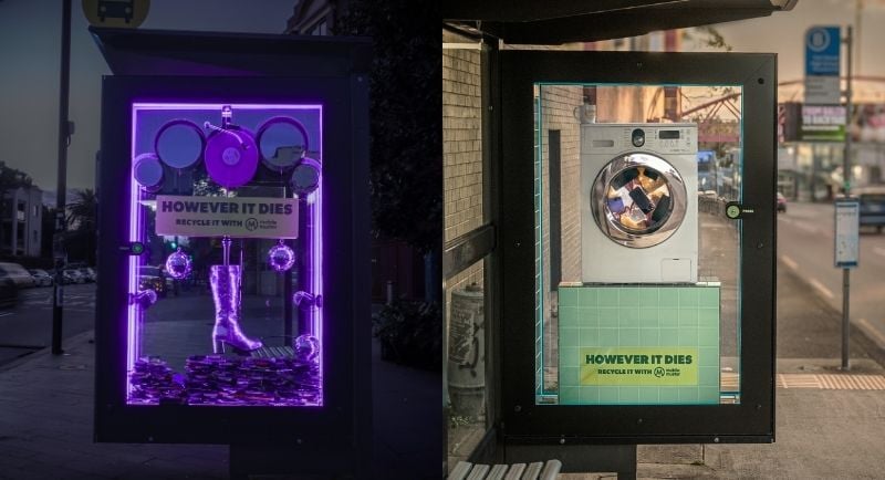 MobileMuster combines OOH, Social and Art in recycling campaign with Enigma