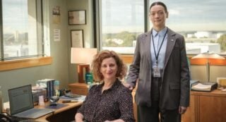 Promotional image for The Office featuring Felicity Ward