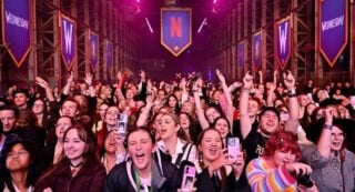 Fans at the Wednesday Island fan activation