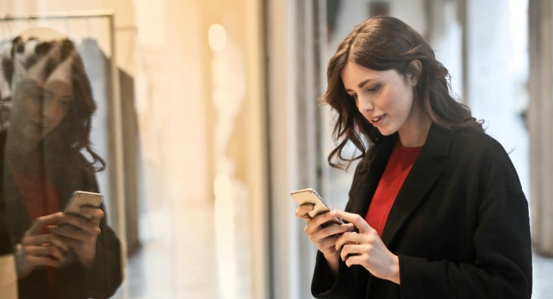 Young woman shopping