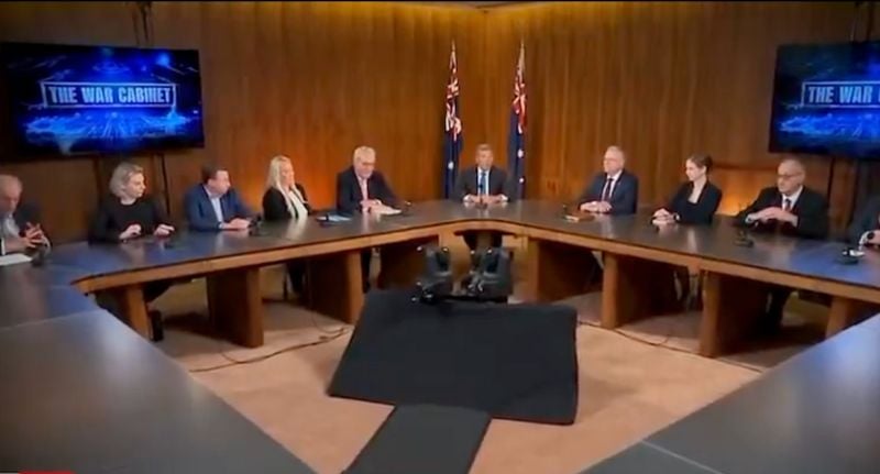 A scene from Sky New Australia's 'War Cabinet'