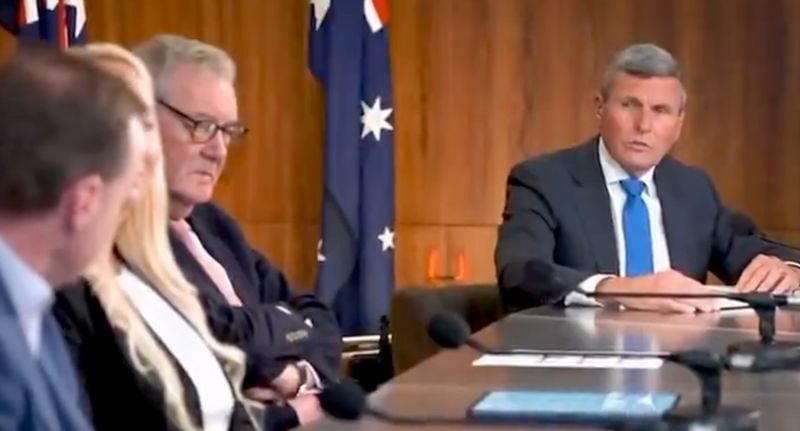 Chris Ulhmann leading the War Cabinet in the Sky News Australia special