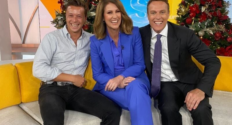 (L-R) Sunrise EP Jake Lyle alongside hosts Natalie Barr and Matt Shirvington.