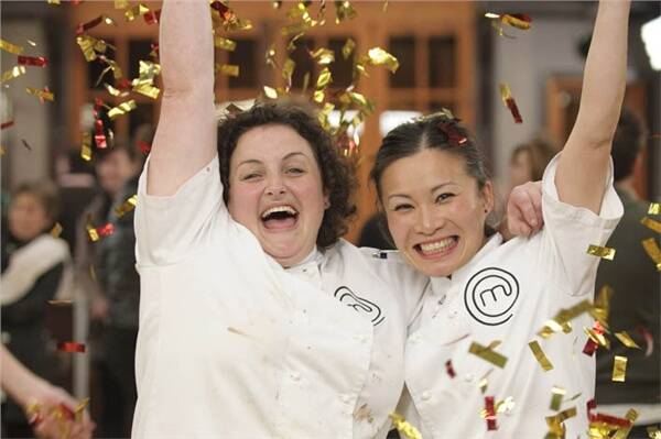 Poh alongside the 2005 MasterChef Australia winner Julie Goodwin