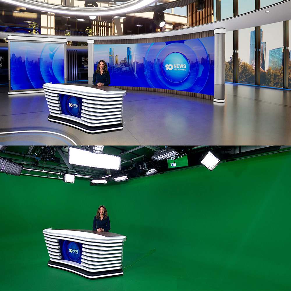 10 News green screen in use