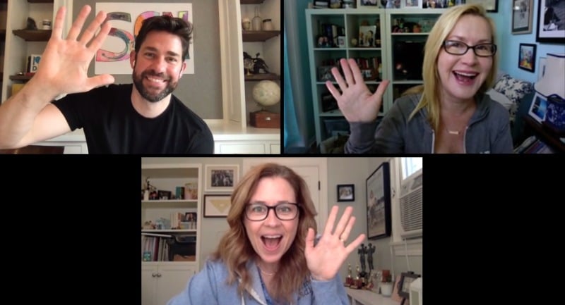 Office Ladies podcast recording
