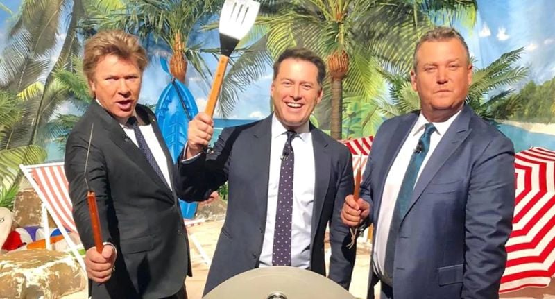 Richard Wilkins, Karl Stefanovic, and Tim Gilbert on the Today show.