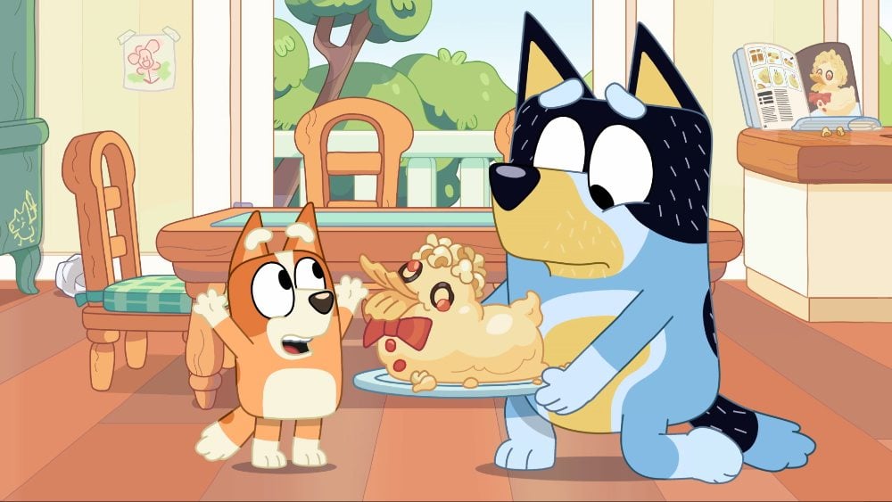 Bluey duck cake