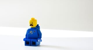 Plastic toy shows emotion