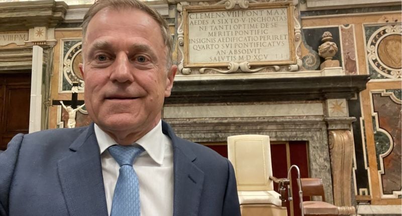 Nine chair Peter Tonagh at the Vatican.