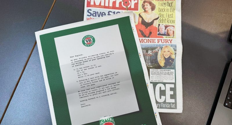 VB's ad in the Daily Mirror