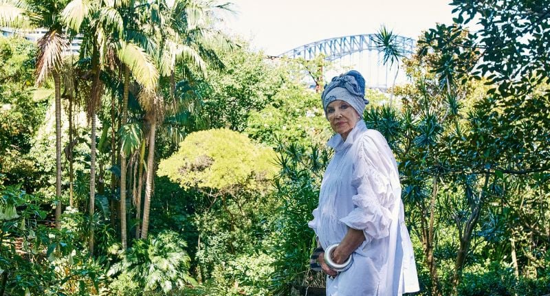 Wendy Whiteley OAM at her heritage-listed Lavender Bay home.