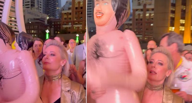 Amanda dancing at last night's event.