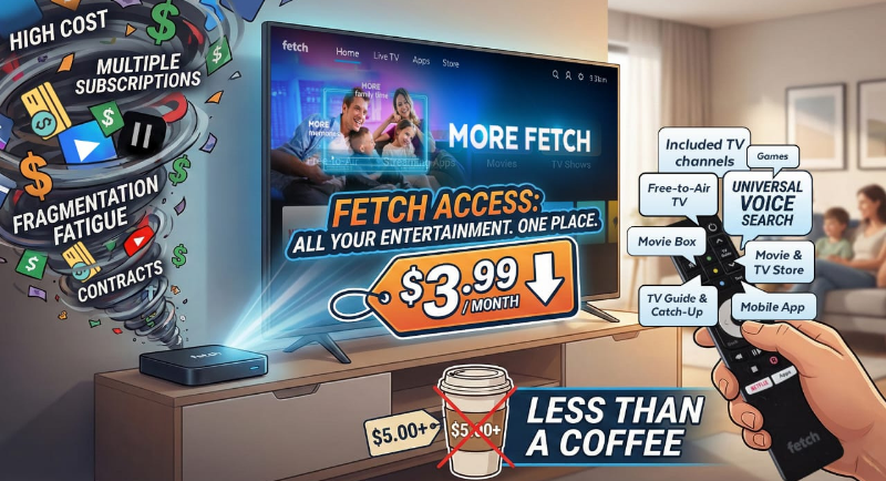 Fetch TV shakes up home entertainment with new $3.99 Access Subscription