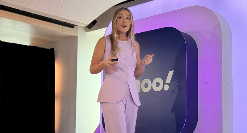 Maddie Basso at the Yahoo News front