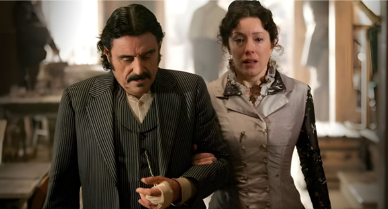 Molly Parker with Ian McShane in Deadwood 