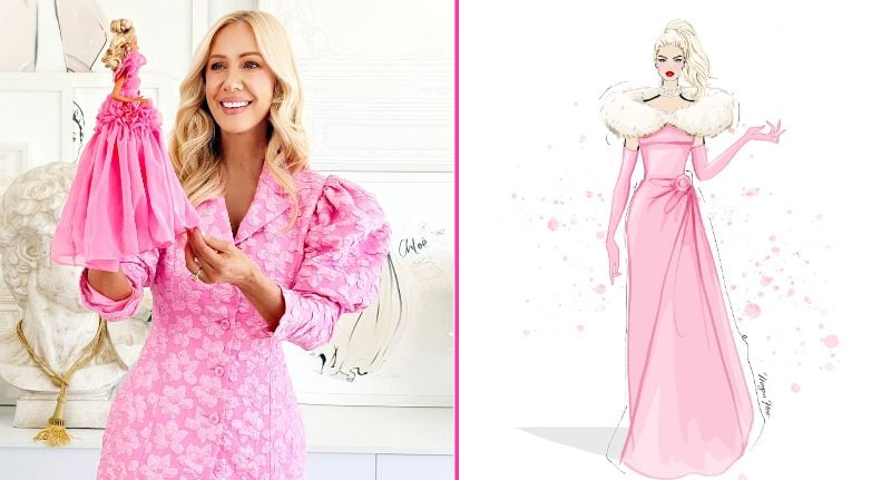 Megan Hess and her Barbie drawing. Source: Mattel