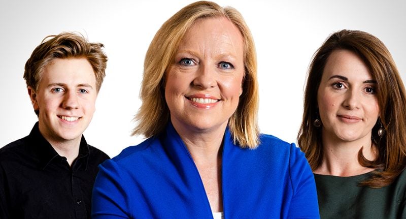 News Director Anita Savage, alongside journalists Sarah Wiedersehn and Jefferson Shaw