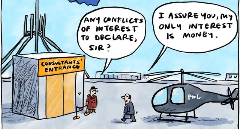 One of Kudelka's political cartoons.