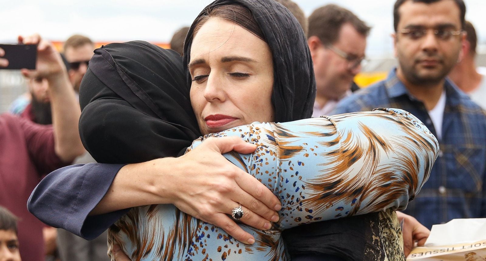 In a now iconic photo, Ardern embraces a member of the Christchurch Muslim community in the aftermath of the attacks.