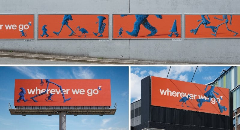 OOH ads for new Telstra campaign