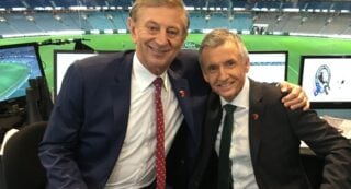 Dennis Cometti AM and Bruce McAvaney. Source: Seven