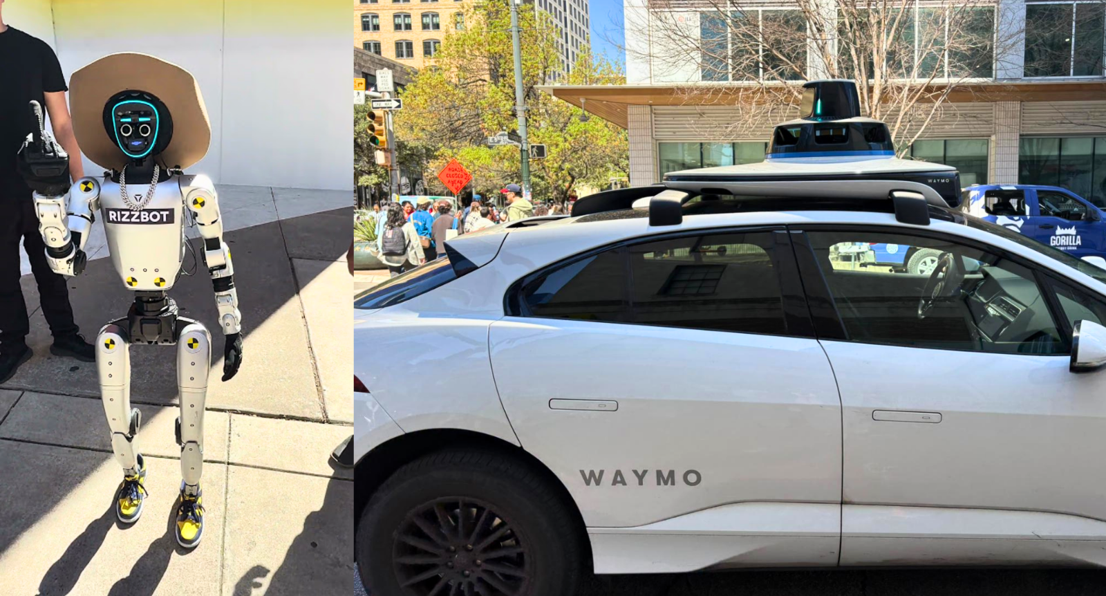 Image: Rizzbot and Waymo, SXSW 2026