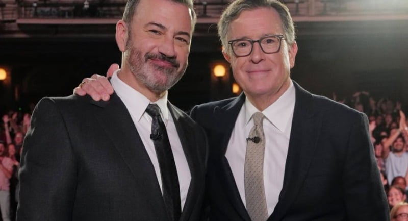 Jimmy Kimmel and Stephen Colbert