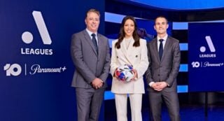 Steve Rosich (CEO APL) Tara Rushton, Adam Cush (Director of Sport, Paramount ANZ)