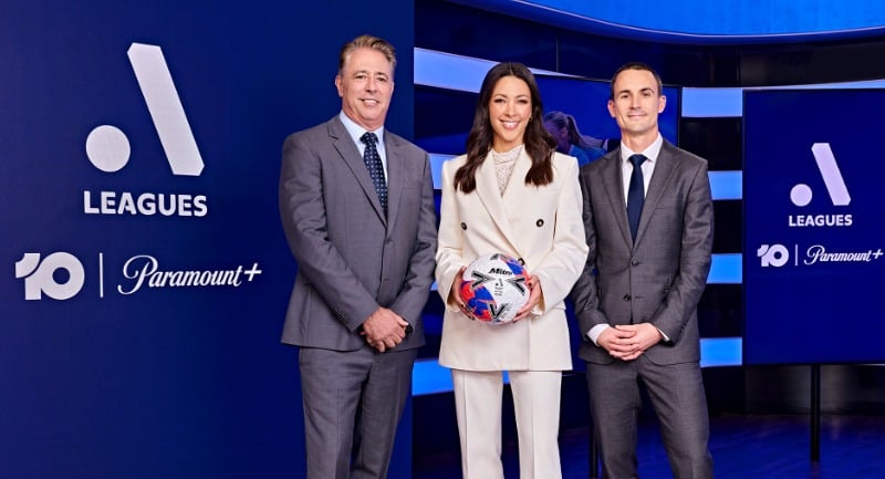 Steve Rosich (CEO APL) Tara Rushton, Adam Cush (Director of Sport, Paramount ANZ)