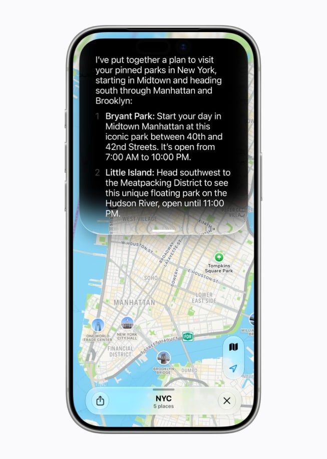 Siri AI in Apple Maps