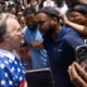 Supporters of Austin Metcalf and Karmelo Anthony clash outside court. Source: Getty